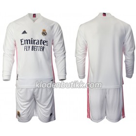 Real Madrid Barn Hjemmedraktsett 2020-2021 Langermet (+ Korte bukser)